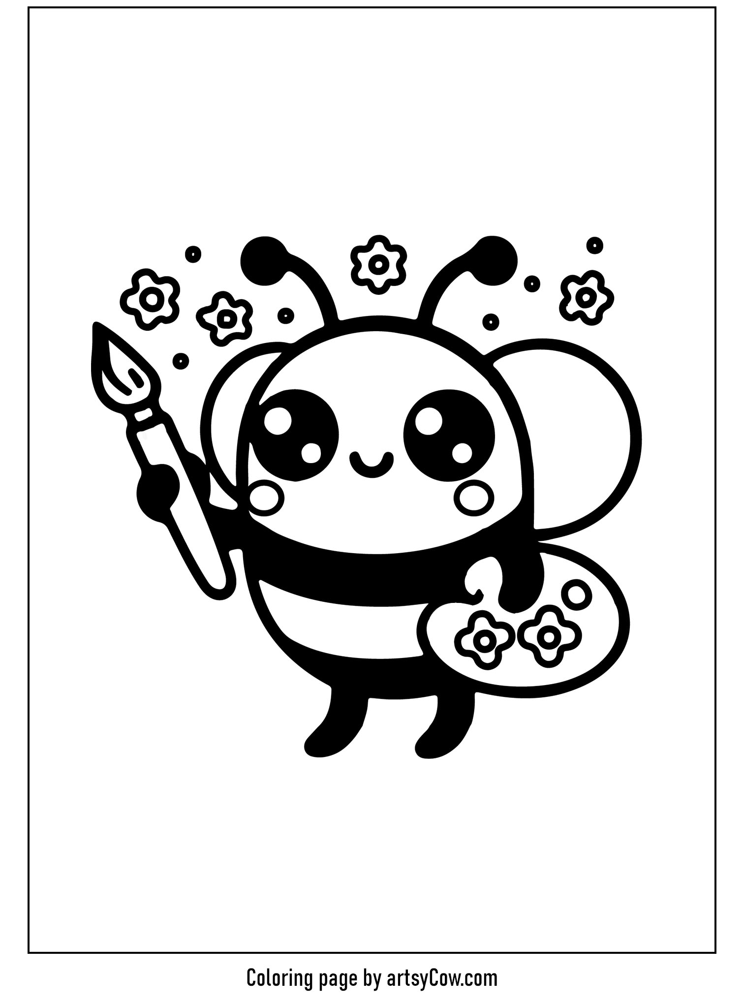 Buzzy the Painter Bee
